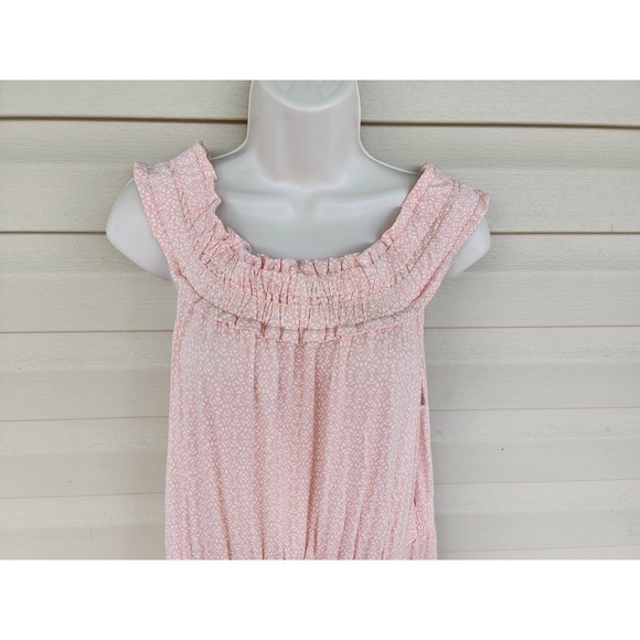 Loft Beach Tiered Pink Dress Size Large New With Tags - Picture 6 of 12